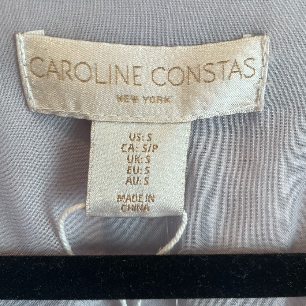 Caroline Constas New York Grecian Linen Blend Floral Print Maxi Dress Small New - Picture 3 of 5